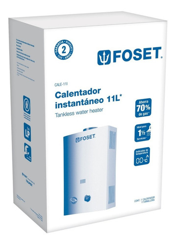 Imagen 4 de 6 de Calentador De Paso Instantaneo, 10 L/min Foset 43050