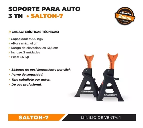 Caballete para auto 3 toneladas / 2 piezas, truper TRUPER