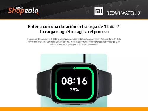 Smartwatch Xiaomi Redmi Watch 3/ Notificaciones/ Frecuencia Cardíaca/ GPS/  Negro : : Electrónica