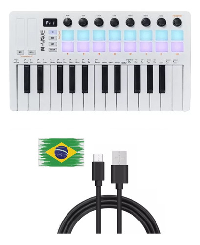 Teclado Controlador M-vave Smk-25 Ii - Midi 25 Teclas