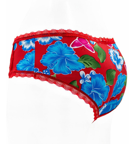 Imagen 5 de 5 de Paquete De 6 Pantaletas Estampado De Flores De Likra, Lencería, Orillas De Encaje