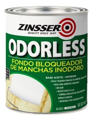 Zinsser Odorless | Fondo Bloqueador Manchas | 946ml