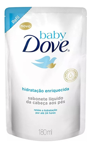 Refil Sabonete Líquido Baby Dove Hidratação 180ml