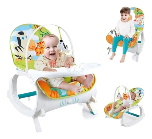 Silla Mecedora Vibradora Musical Antirreflujo Para Bebe