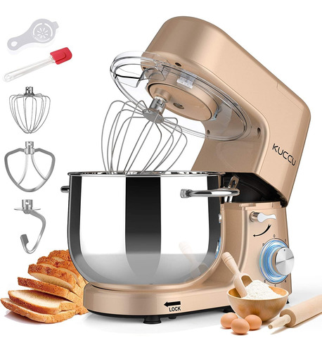 Batidora De Pie Kuccu, 8,5 L, 660 W, 6 Velocidades, Con Puls