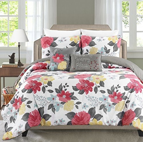 Blissful Living Printed 4-5 Piece Comforter Set Including 2 