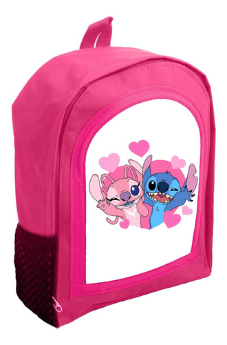 Mochila Infantil Rosa Nena Nene Stitch R131