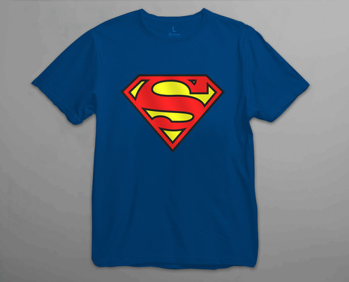 Remera Algodón Unisex Superman Logo Clásico Comic Dc Heroes