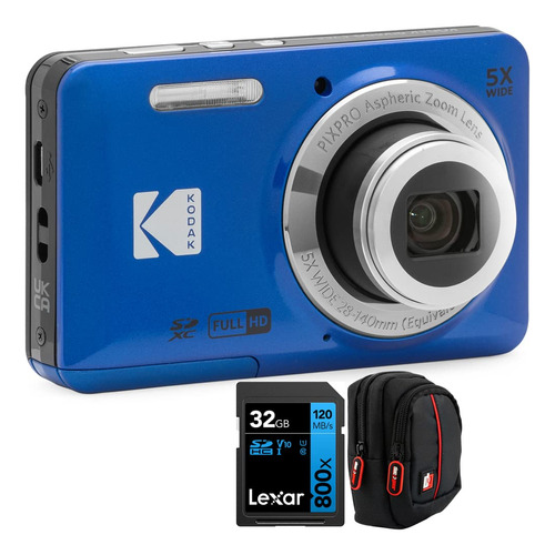 Cámara Digital Kodak Pixpro Fz55 Tarjeta 32gb Funda