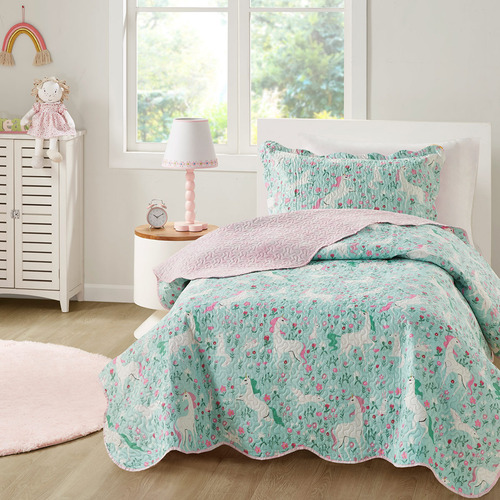 Colcha Infantil Studio Mix C/ Porta Trav Unicórnio Corttex