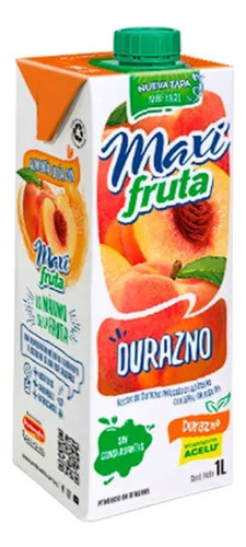 Jugo Maxi Fruta 1 Litro Sabor Durazno Pack X12