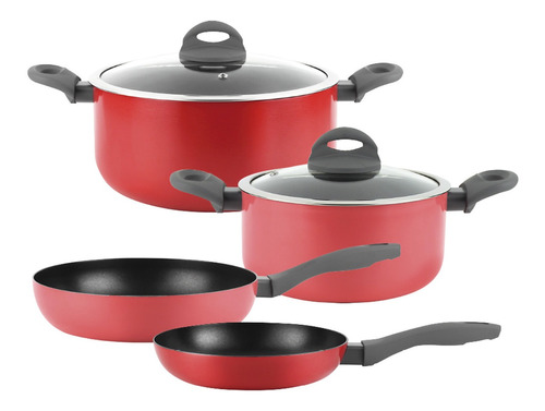 Batería De Cocina Fantuzzi Arrecife Roja Set 6 Piezas