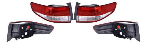 Par Calaveras Ext Honda Accord Sedan Bco/rojo 2003 2004 Depo