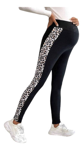 Maternal Leggings Franja Leopardo