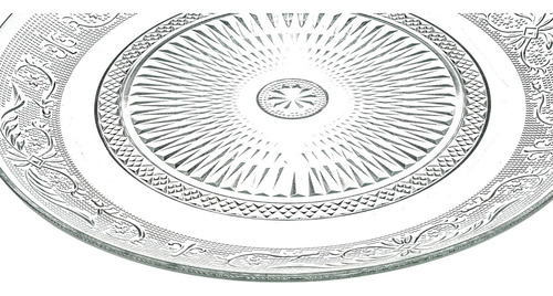Caja 18 Piezas Plato De Vidrio Base Mediano Class 13