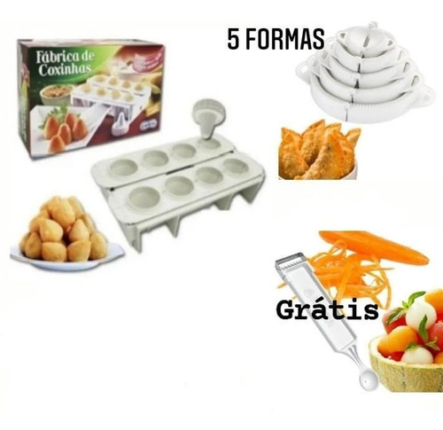 Forma Fábrica Coxinhas + Pastel E Fogazza - Kit Modeladores