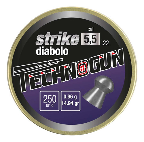 Chumbinho Strike Cal:5,5mm Technogun 3cx C/250 Total 750