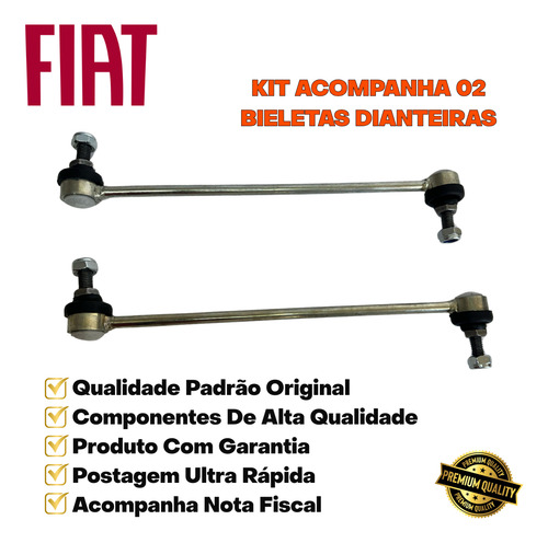 Par Bieleta Dianteira Fiat Pulse Argo Cronos Nova Strada