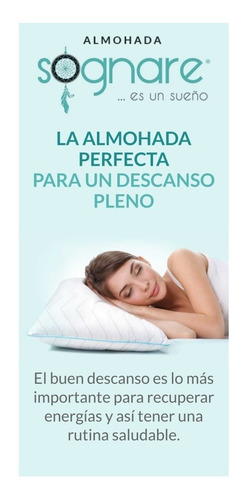 Imagen 3 de 10 de Almohada Sognare Queen (51x76 Cm) Hipoalergénica ( 1 Uni )