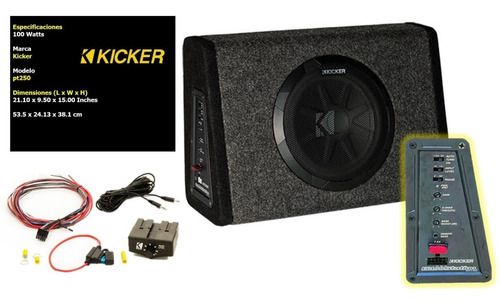 Kicker Pt250 10  Subwoofer With Built-in 100w Amplifier