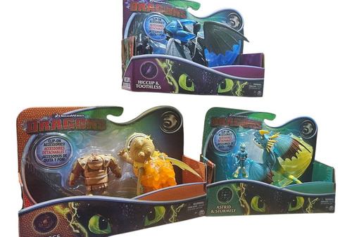 Set De 3 Figuras Como Entrenar A Tu Dragon Legend Evolved