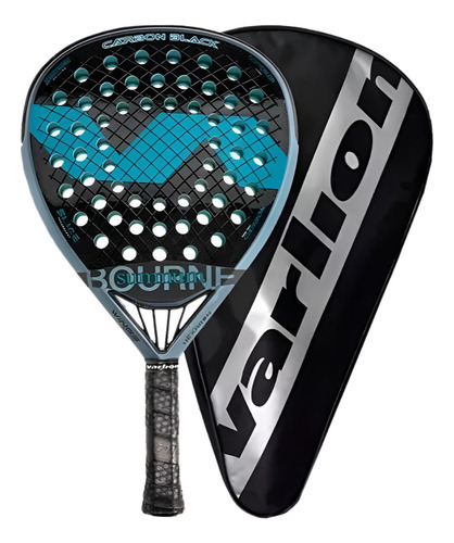 Paleta Padel Varlion Summum Eva Hypersoft Tubular Carbono Color Negro/Verde