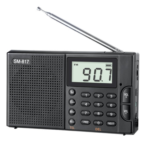 Radio Portátil Am Fm Sw   Batería Recargable De 1200m...