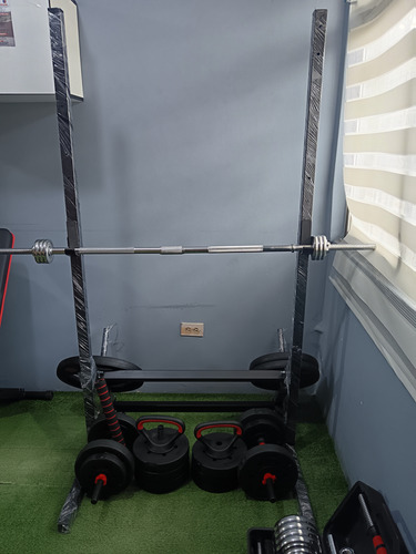 Rack Gym Jaula Rack Casero Crossfit Regulable Movil