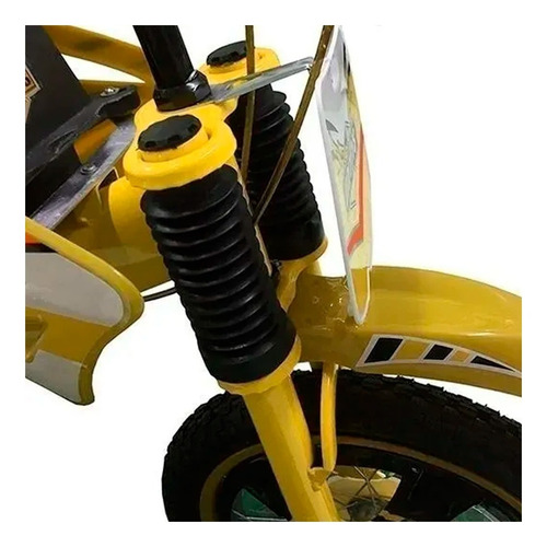 Bicicleta cross infantil Unitoys Moto Cross R16 color amarillo