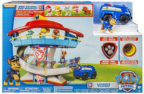 Paw Patrol Lookout Playset Con Cachorro Torre De Observación