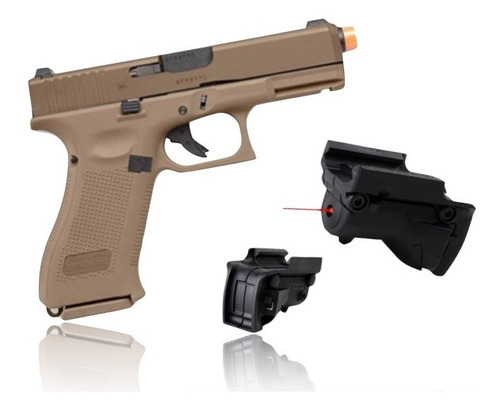 Airsoft Glock 19x Coyote Co2 6mm Y Mira Laser Xchws C