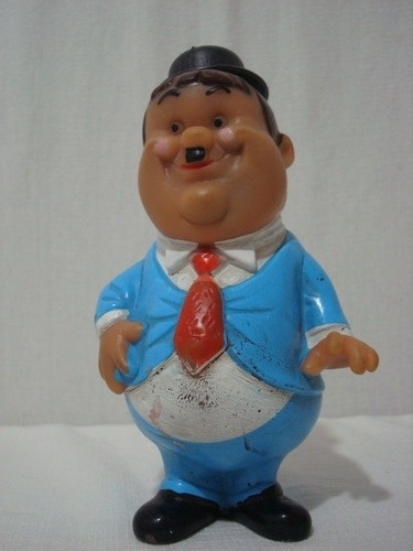 Bonecos De Borracha Antigos Do Gordo E O Magro Larry Harman (Usado)