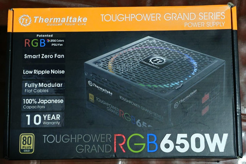 Fuente De Alimentación Thermaltake 650w Rgb 80+ Gold 