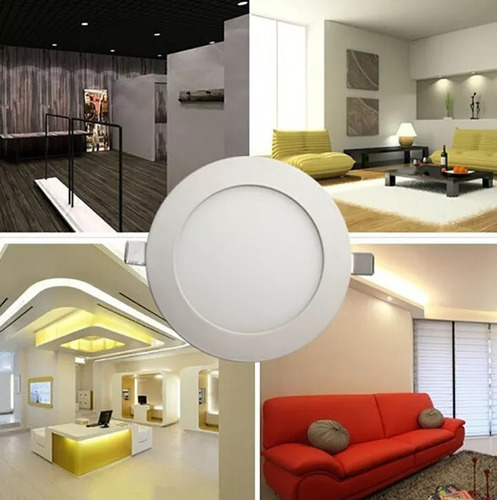 Lampara De Techo Empotrable Plafon Led 6w Blanco Con Driver