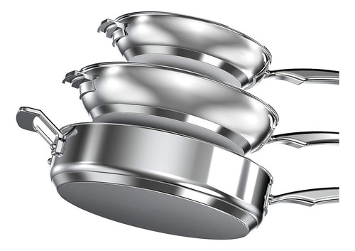 Conjunto De Panelas Inox Cuisinart Smartnest 11 Pc-n91-11