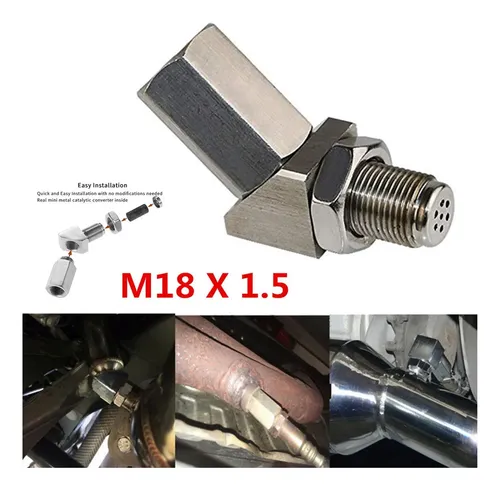 Prolunga Per Sensore Ossigeno Auto In Acciaio Inossidabile – Adattatore Universale 2.2x2.2x4.7 Cm Per Scarico E Riparazione Motore