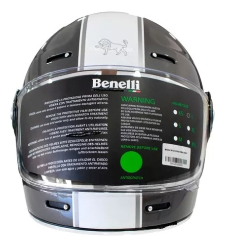 Casco Benelli Fibra De Vidrio Rv-23 Integral (m) -motordos