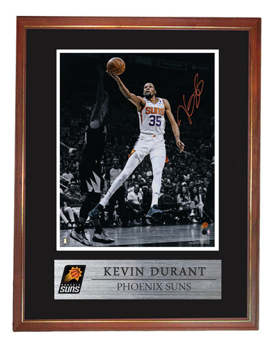 Nba Kevin Durant Foto Firmada Cuadro Phoenix Suns