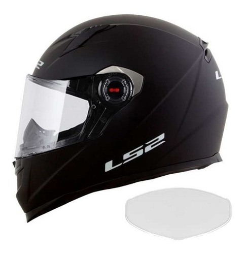 Capacete Ls2 Ff358 Preto Fosco + Película Anti-embaçante