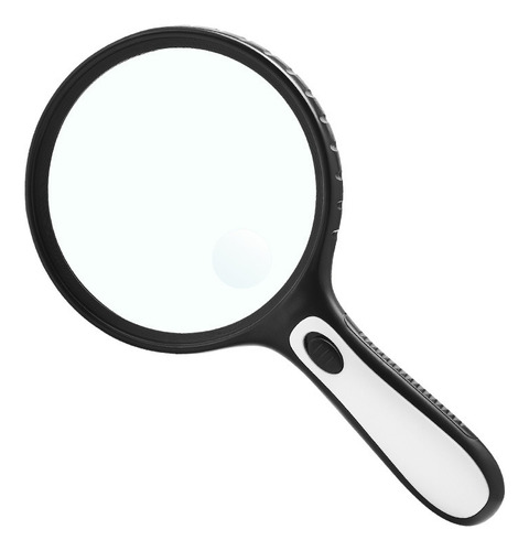 Double Mirror Handheld Magnifier With 4led Lamp