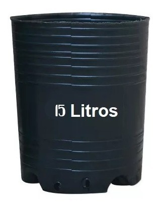 Imagen 5 de 10 de Maceta Soplada Plástico 15 Litros X 5 Cultivo Jardín Vivero