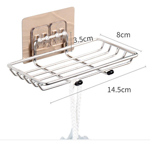 Xj Jabonera De Acero Inoxidable Con Gancho Montaje En Pared