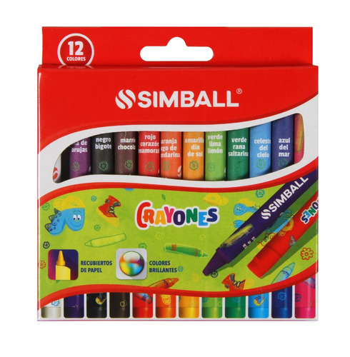 Lapices De Cera Crayones Simball X12 Colores Pack X24 Cajas