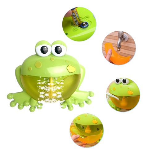 Máquina Automática Frog Bubble Maker Para Baño Para Bebés Y