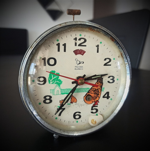 Antiguo Reloj De Cuerda Gallinita Original Metalico! Ofert (Usado)
