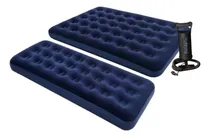 Comprar Combo 2 Colchones Inflables 1 Plaza Y 2 Plazas Hogar Camping Color Azul