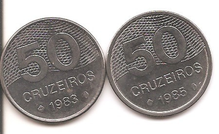 Moeda 50 Cruzeiros 1983-85