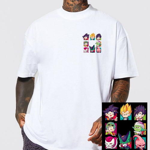 Camiseta Masculina Camisa Goku Dbz Oversized Dragon Ball