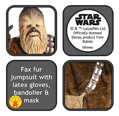 Disfraz Clásico De Chewbacca Deluxe Para Niños De Star Wars