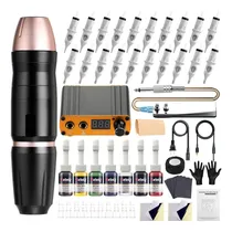 Comprar Kit Profesional Tattoo Bolígrafo Con Agujas Y Tintas